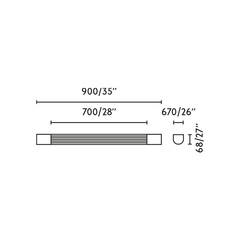 KIVA 900 Настенный светильник хром LED 14W 3000K