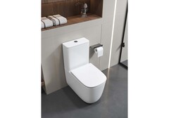 Унитаз напольный, безободковый, система смыва торнадо, Aquatek Оптима Плюс Квадро 620x355x790