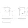 BelBagno UNO-MINI-400-2C-SO-AO База под раковину подвесная с фрезерованными ручками по всей длине фасада с двумя выкатн. ящ., Голубой Мат.,400x395x608