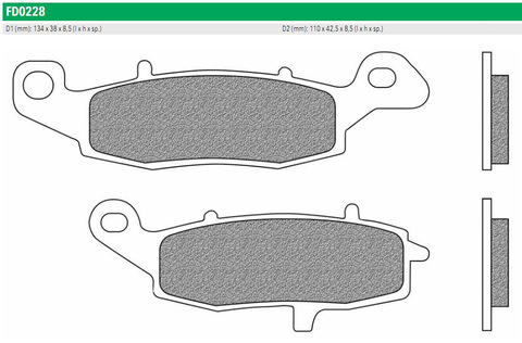 FD0228TS Тормозные колодки дисковые мото ROAD TOURING SINTERED (FDB2048ST)   NEWFREN