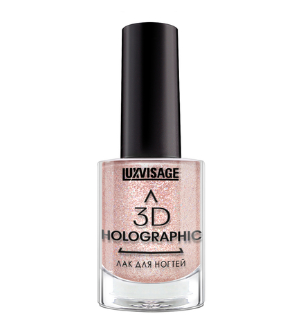 LuxVisage Лак для ногтей 3D HOLOGRAPHIC тон 704 розовый топаз 11мл