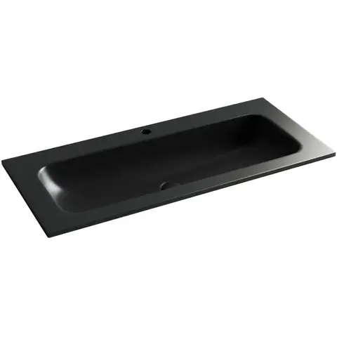 Ceramica Nova Grace CN7013MB Раковина накладная с отверстием под смеситель, 101x45.7, цвет: черный матовый