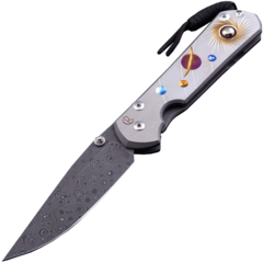 Фото Складной нож Chris Reeve Large Sebenza 21, дамасская сталь Чада Николса, рукоять титановый сплав