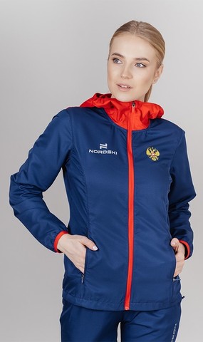 Беговая ветровка с капюшоном Nordski Run Patriot W женская