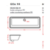 ArtCeram GEL002 01 00 Раковина встраиваемая снизу, 90x33, цвет: белый