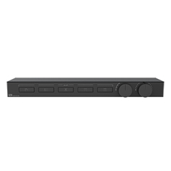 Gessi Hi-Fi 63028#707 Термостат для душа, с вкл. до 5 источников одновременно (внешняя часть), с полкой из черного мат. стекла, цвет: Black Metal Brushed PVD фото