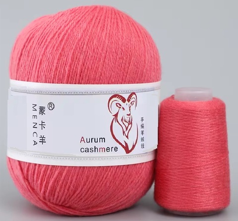 Пряжа Aurum Cashmere 962 розовый коралл