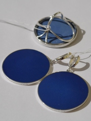 Плато(кольцо + серьги из серебра)