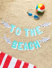 Гирлянда с акулой "На пляж" [To the beach] 1,5 м