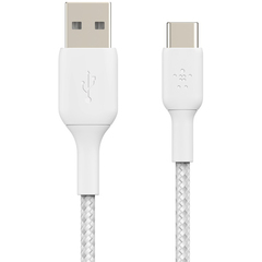 Кабель Belkin BoostCharge USB-A to USB-C Braided Cable, 3м, белый