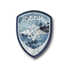Нашивка ( Шеврон ) На Рукав Внутренняя Служба МВД ( Орел ) На Форму Ледник ( Серая Вышивка )