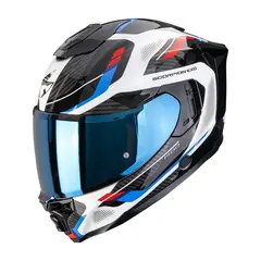 Мотошлем Scorpion EXO-1500 AIR SLEEK, чёрный/белый/синий