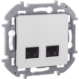 Розетка компьютерная двойная RJ45 категория 6 UTP - Legrand Inspiria - белый — фото 3