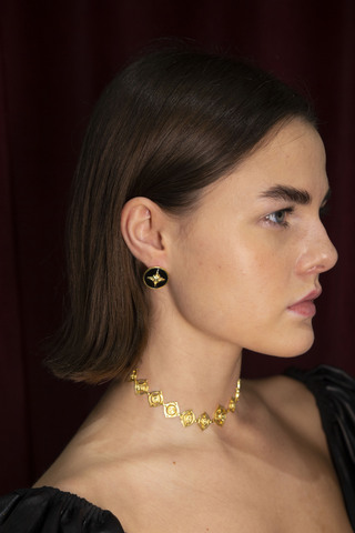 Серьги Васат max, серебро 925, позолота 18k 6