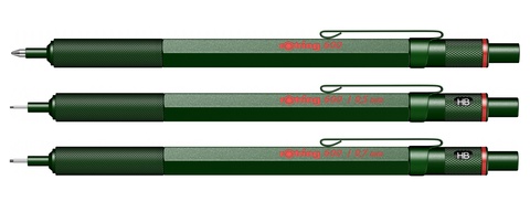 Набор Rotring 600 Green из шариковой ручки и карандашей 0,5 mm; 0,7 mm (R600_Set_Green)