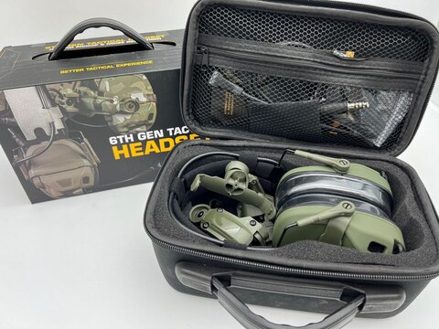 6TH GEN TACTICAL HEADSET тактическая гарнитура, звукосниматель и шумоподавление, активные.