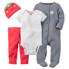 CARTERS Комплект из 4-х предметов "клубничка" КДБ31