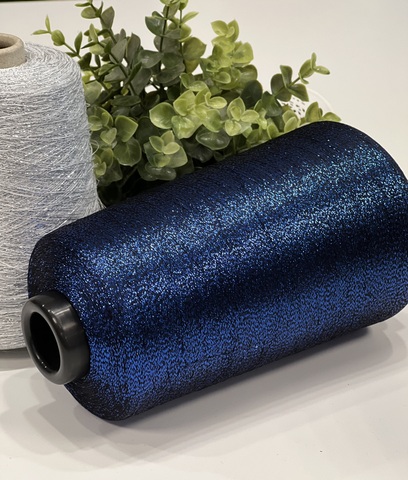 Вискоза с люрексом SINFLEX SOFT 4400 синий электрик с напылением в цвет