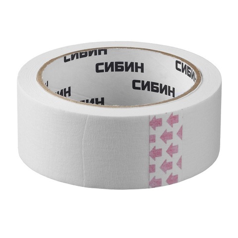 СИБИН 30 мм х 25 м, креповая, малярная лента (12111-30)