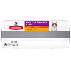 Hill's Sensitive Stomach & Skin сухой корм для кошек с чувствительной кожей и желудком 300 г
