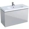 Geberit Acanto 500.616.JL.2 Тумба под раковину, 89x53.5x41.6см, песчаный глянец / матовый песочно-серый, песчаный глянец / глянцевое стекло