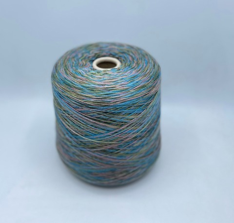Бобинная пряжа (пр.Италия).art-MIMI 500/100гр, 85%Бамбук 15%Шелк , цвет-Подводный мир,мультиколор, арт.27699