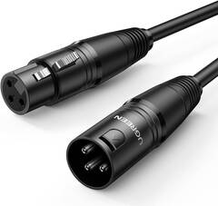 Кабель UGREEN AV130 (20708) XLR Cannon Male to Female Microphone Extension Audio Cable, 1м Цвет: черный
