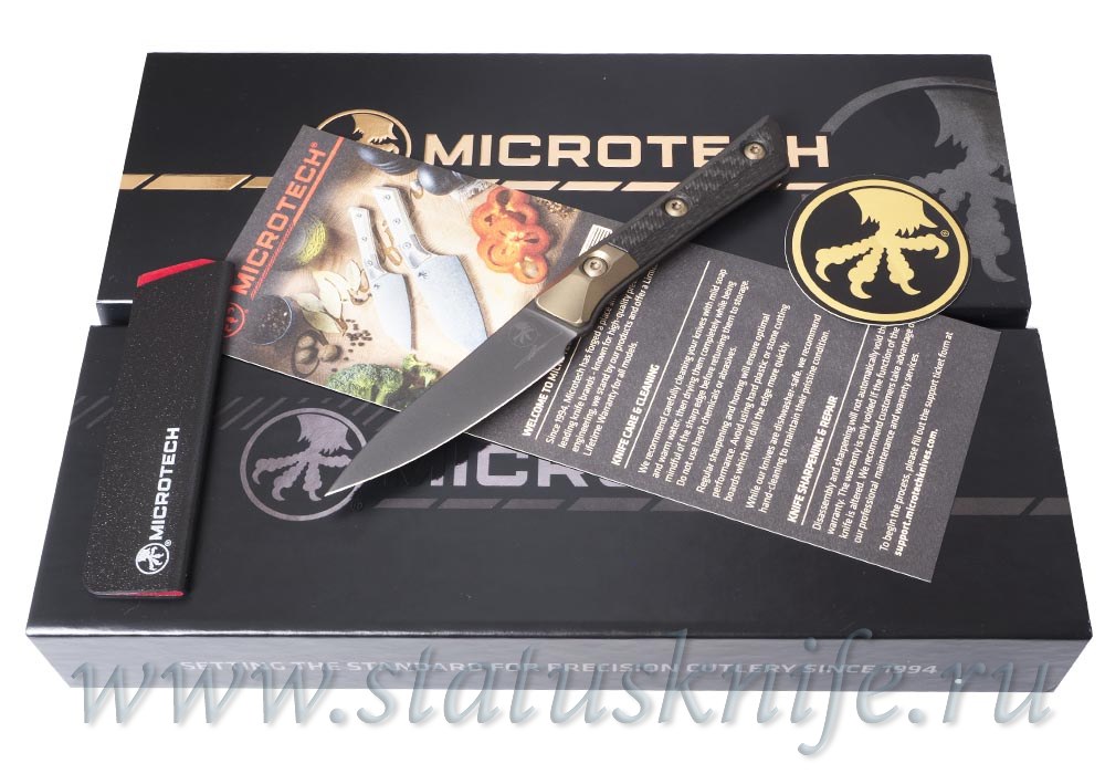Нож Microtech Kitchen Paring Bolster 3500B-1DLCCFS DLC Carbon