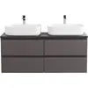 BelBagno KRAFT-1200-4C-SO-GSO База под раковину подвесная с фрезерованными ручк. по всей длине фасада с чет-мя выкатн. ящ., Темно-Серый Мат.,1200x455x500