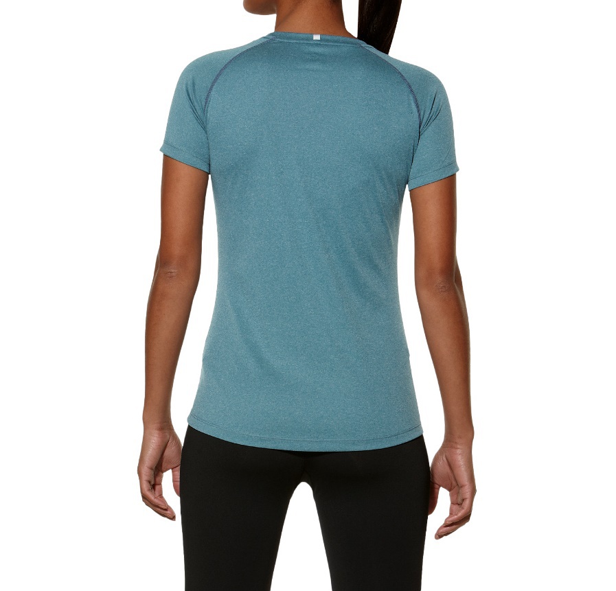 Футболка для бега Asics Stripe SS Top женская синяя - 2