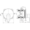 Ideal Standard Ceraline A7349XG Встраиваемый смеситель для душа
