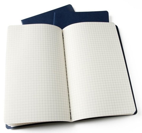 Набор 3 блокнота Moleskine Cahier Journal Large, цвет черный, в клетку