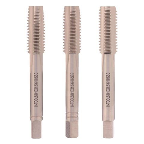 Метчик М10х1,5 (Комплект 3шт) DIN352 HSSE 6h 70мм a=5,5 H-Tools 235801-A2-0100