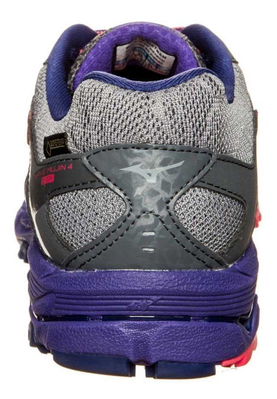 Беговые кроссовки женские Mizuno Wave Mujin 4 GoreTex серые-фиолетовые - 3
