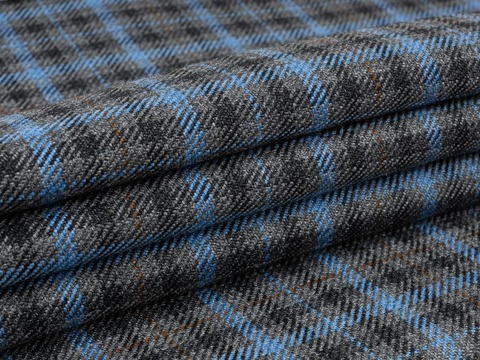 Ткань TWEED LIFE CHK-D43 C001(grey-blue)