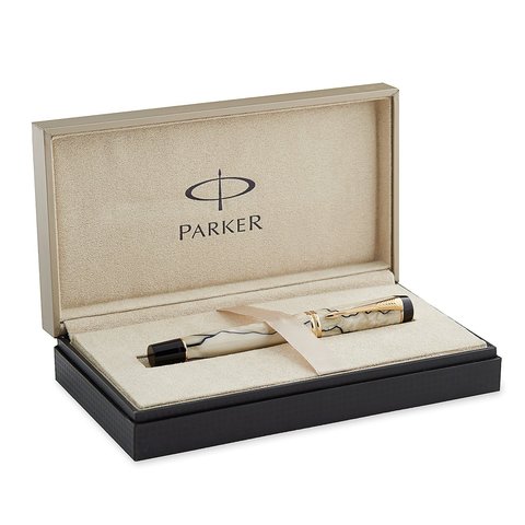 Ручка перьеваяParker Duofold Centennial F185, Pearl & Black, M (S0767400)