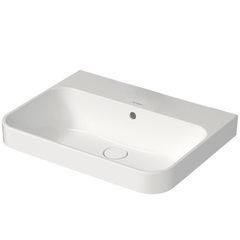Duravit Happy D.2 Plus 2360600060 Раковина 600х460 мм., без отверстий для смесителя, с переливом, с креплением, выпуск с керамическим клапаном, цвет белый фото