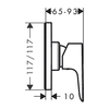 Hansgrohe Talis E 71764000 Смеситель для душа, СМ, хром