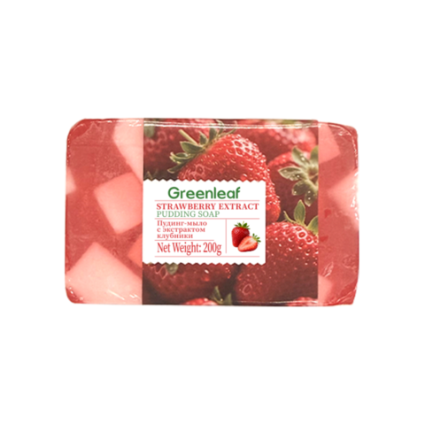 (0,2pv)Greenleaf Желейное мыло с экстрактом клубники, 200 г,(англо-русская версия)