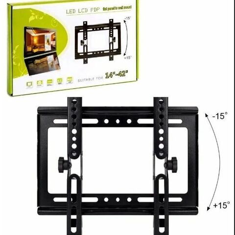 Кронштейн KT 01 LED LCD PDP 14-42 дюймов для телевизора , настенный, наклонный, для монитора, крепление для телевизора на стену, для ТВ, черный.