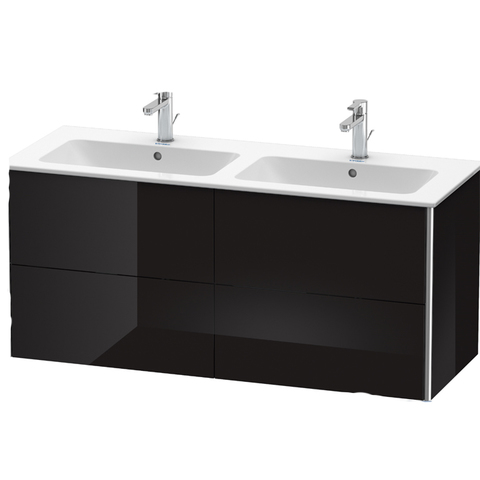 Duravit XSquare XS417504040 База под раковину 1280х478х560 мм, с 4 выдв ящиками, цвет черный глянц.(для 233613)