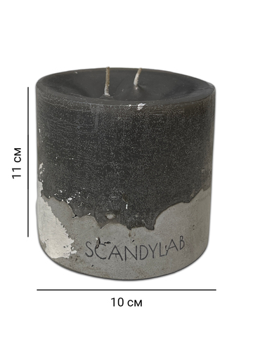 Интерьерная свеча 10х11см SCANDYLAB Beton Candle (серая) SICB-10-11-GR
