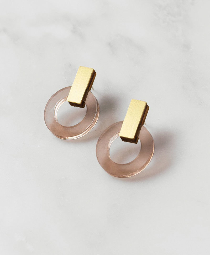 Серьги Orbit Earrings Caramel