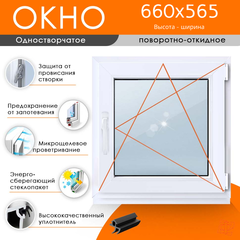 Пластиковое окно 660 х 565 ТермА Эко