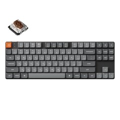 Беспроводная механическая ультратонкая клавиатура QMK Keychron K1 Max, 87 клавиш, Hot Swap, RGB-подсветка, Gateron Brown Switch (K1M-H3-RU)