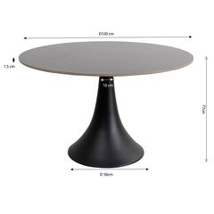 Стол обеденный Grande Possibilita Black Ø120 см