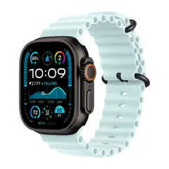 Умные часы Apple Watch Ultra 2 (2024) GPS + Cellular, 49mm, Black Titanium Case with Ice Blue Ocean Band, (Ледяной голубой)
