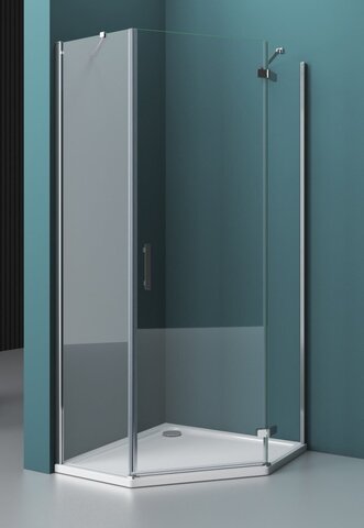 BelBagno Kraft KRAFT-P-1-90-C-CR-R Душевой уголок пятиугольный, 90x90, цвет: хром