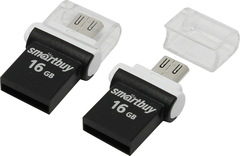 SmartBuy <SB16GBPO-K> USB2.0/USB micro-B OTG Flash  Drive  16Gb (RTL)