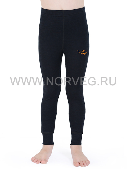 Термобелье кальсоны Norveg Active Kids детские чёрные - 2